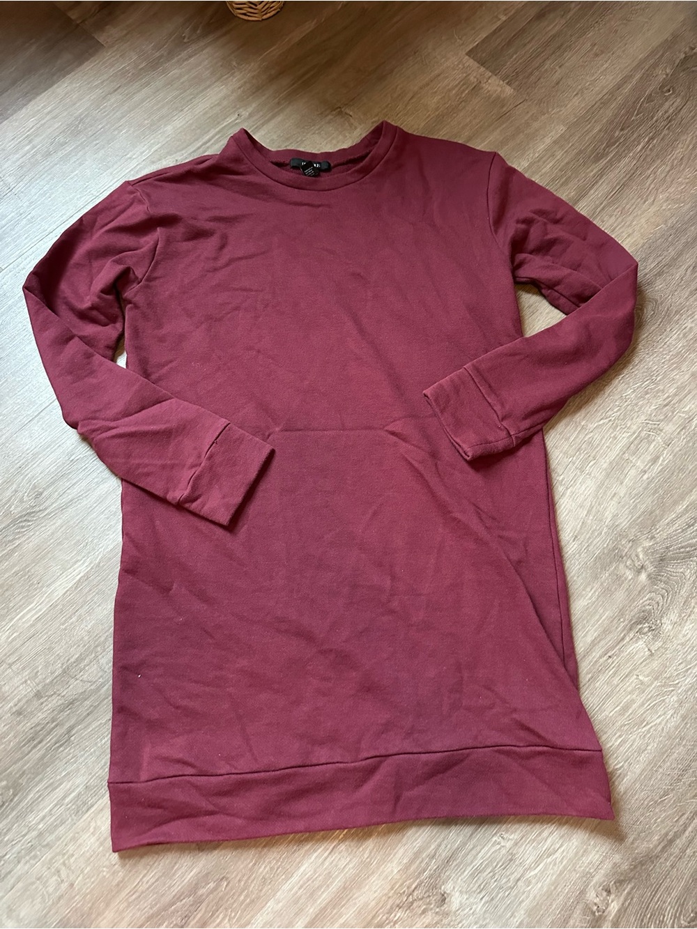 Forever 21 Burgundy Long Sleeve Sweater Dress